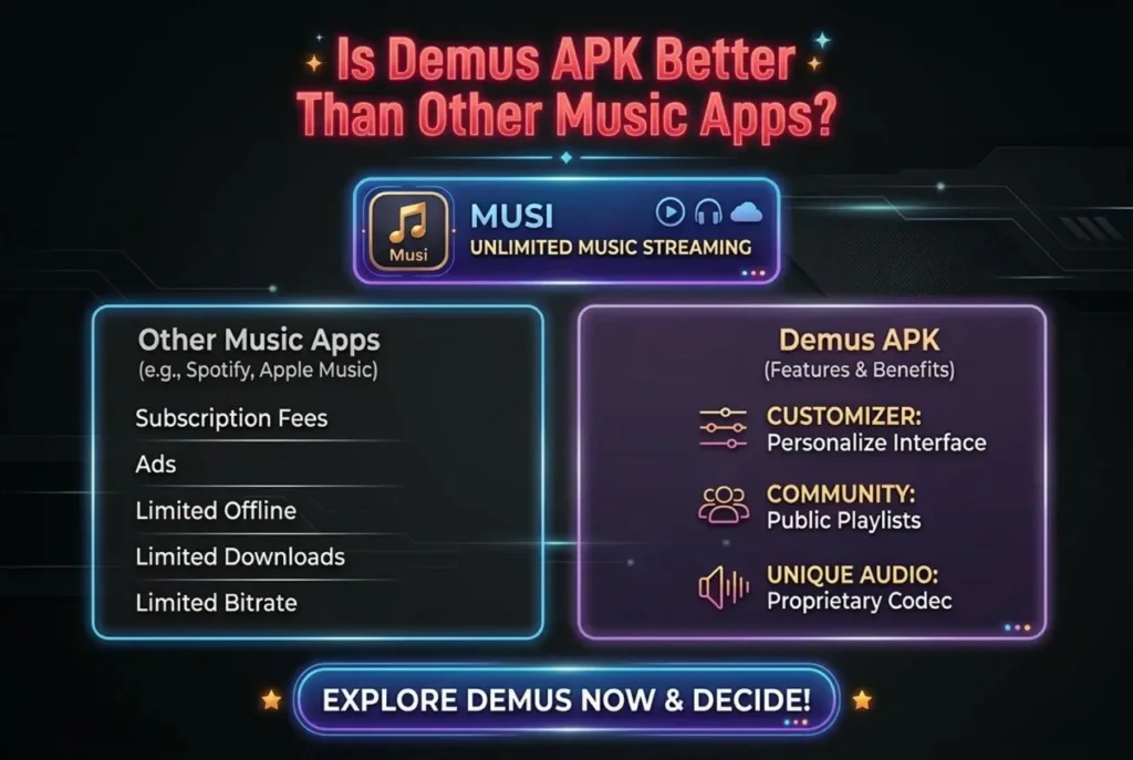 Is Demus APK Better Than Other Music Apps