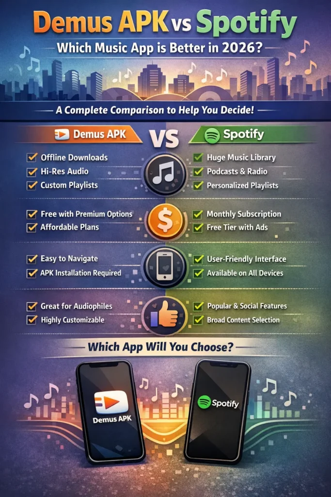Demus APK vs Spotify