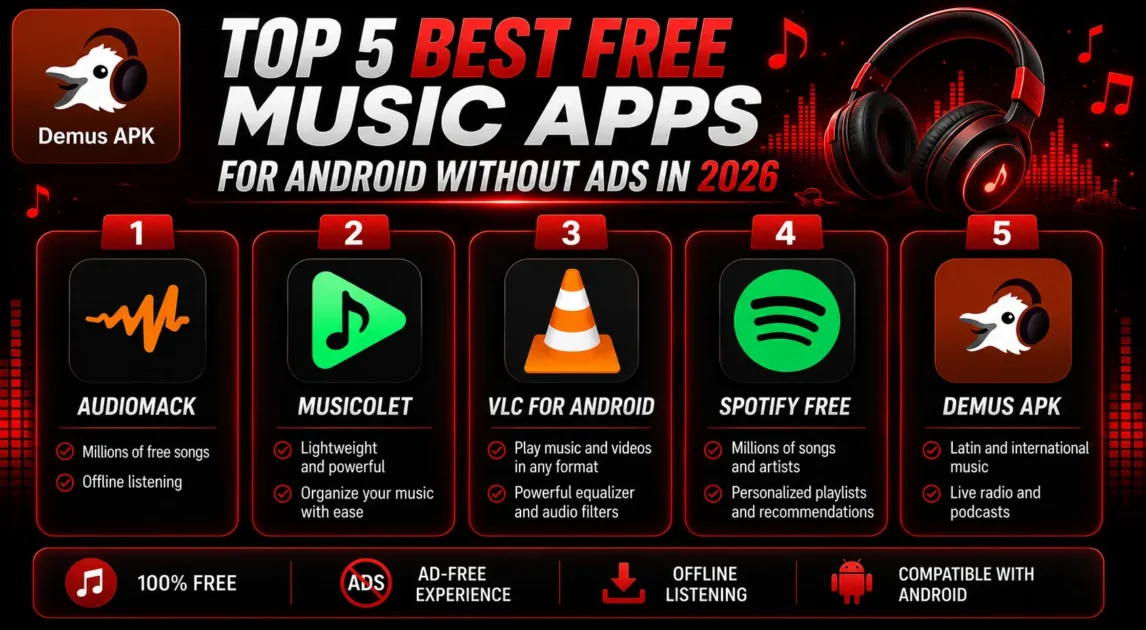 best free music apps for Android without ads